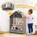 Playhouse Kids Bookshelf Wooden Toy Storage Organizer w/Chalkboard & Whiteboard – product image 7