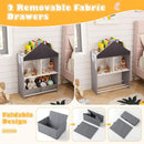 Playhouse Kids Bookshelf Wooden Toy Storage Organizer w/Chalkboard & Whiteboard – product image 6