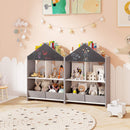 Playhouse Kids Bookshelf Wooden Toy Storage Organizer w/Chalkboard & Whiteboard – product image 3
