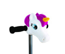 Scootaheadz Pretty Pearl white unicorn scooter head with pink mane