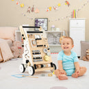9-in-1 Wooden Activity Push Walker with Double Handles — Natural — image 1