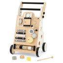 9-in-1 Wooden Activity Push Walker with Double Handles — Natural — image 2