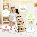9-in-1 Wooden Activity Push Walker with Double Handles — Natural — image 3