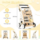 9-in-1 Wooden Activity Push Walker with Double Handles — Natural — image 4