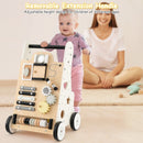9-in-1 Wooden Activity Push Walker with Double Handles — Natural — image 5