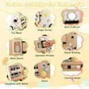 9-in-1 Wooden Activity Push Walker with Double Handles — Natural — image 7