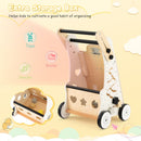9-in-1 Wooden Activity Push Walker with Double Handles — Natural — image 8