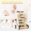 9-in-1 Wooden Activity Push Walker with Double Handles — Natural — image 9