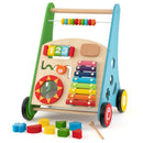 Wooden Activity Push Walker with Xylophone and Shape Sorter — Multicolour — image 2