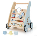 Wooden Activity Push Walker with Shape Sorter and Storage — Blue — image 2