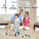 Wooden Activity Push Walker with Shape Sorter and Storage — Blue — image 5