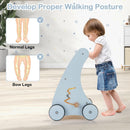Wooden Activity Push Walker with Shape Sorter and Storage — Blue — image 6