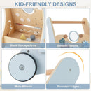 Wooden Activity Push Walker with Shape Sorter and Storage — Blue — image 7