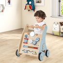 Wooden Activity Push Walker with Shape Sorter and Storage — Blue — image 8