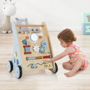 Wooden Activity Push Walker with Shape Sorter and Storage — Blue — image 9
