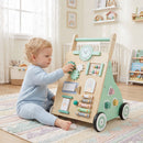 Wooden Activity Push Walker with Music and Shape Blocks — Green — image 2