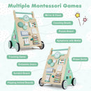 Wooden Activity Push Walker with Music and Shape Blocks — Green — image 9