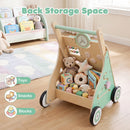 Wooden Activity Push Walker with Music and Shape Blocks — Green — image 10