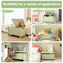 Kids Toy Box Storage Chest, Wooden Trunk Bench w/ Safety Hinge, Children Storage Box w/ Handles – product image 14