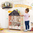 Playhouse Kids Bookshelf Wooden Toy Storage Organizer w/Chalkboard & Whiteboard – product image 11