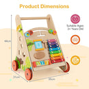 Wooden Activity Push Walker with Music, Puzzles and Storage — Natural — image 4