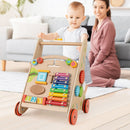 Wooden Activity Push Walker with Music, Puzzles and Storage — Natural — image 5