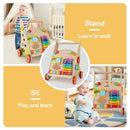Wooden Activity Push Walker with Music, Puzzles and Storage — Natural — image 8