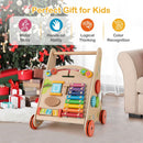 Wooden Activity Push Walker with Music, Puzzles and Storage — Natural — image 9