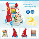 Wooden Activity Push Walker with Music, Puzzles and Storage — Red — image 4