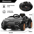 Electric Toy Car with Remote Control & LED Lights for Kids - Black - product detail 3