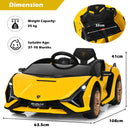 Electric Toy Car with Remote Control & LED Lights for Kids - Yellow - product detail 4