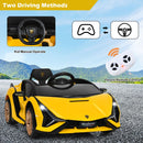 Electric Toy Car with Remote Control & LED Lights for Kids - Yellow - product detail 3