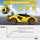 Electric Toy Car with Remote Control & LED Lights for Kids - Yellow - product detail 8