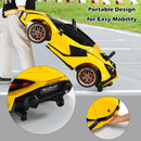 Electric Toy Car with Remote Control & LED Lights for Kids - Yellow - product detail 9