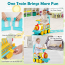 6V Electric Kids' Ride-On Train Toy with Track & 6 Wheels - Blue - product detail 6