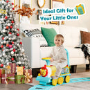 6V Electric Kids' Ride-On Train Toy with Track & 6 Wheels - Blue - product detail 8