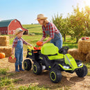 Ride-On Tractor with Detachable Trailer 24V Kids Electric Vehicle with Parent Remote - Green - product detail 1