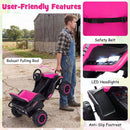 Ride-On Tractor with Detachable Trailer 24V Kids Electric Vehicle with Parent Remote - Pink - product detail 11
