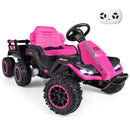Ride-On Tractor with Detachable Trailer 24V Kids Electric Vehicle with Parent Remote - Pink - product detail 3