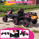 Ride-On Tractor with Detachable Trailer 24V Kids Electric Vehicle with Parent Remote - Pink - product detail 8