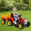 12V Kids' Ride-On Tractor with Trailer and Remote Control - Red - product detail 15