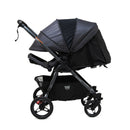 Snap Ultra Elite - Signature Grey extended canopy/footrest side view