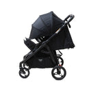 Trend Duo Elite - Ash Black double extended canopy side view