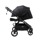 Trend Ultra Elite - Ash Black extended hood and raised footrest side view