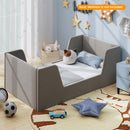 Grey toddler floor bed lifestyle view