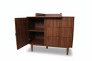 Wabi Chest — side cabinet open showing the internal shelf