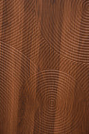 Wabi Chest — circular woodgrain texture close-up