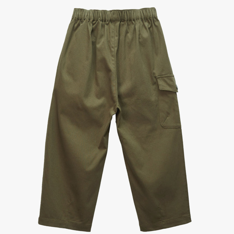 Solid Color Cotton Pocket Cargo Pants