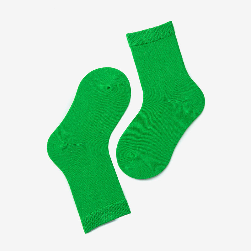 Adult Toddler Kids Solid Color Mid Tube Socks