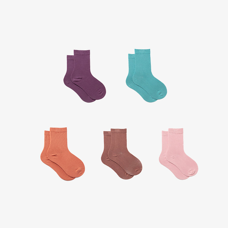 Adult Toddler Kids Solid Color Mid Tube Socks